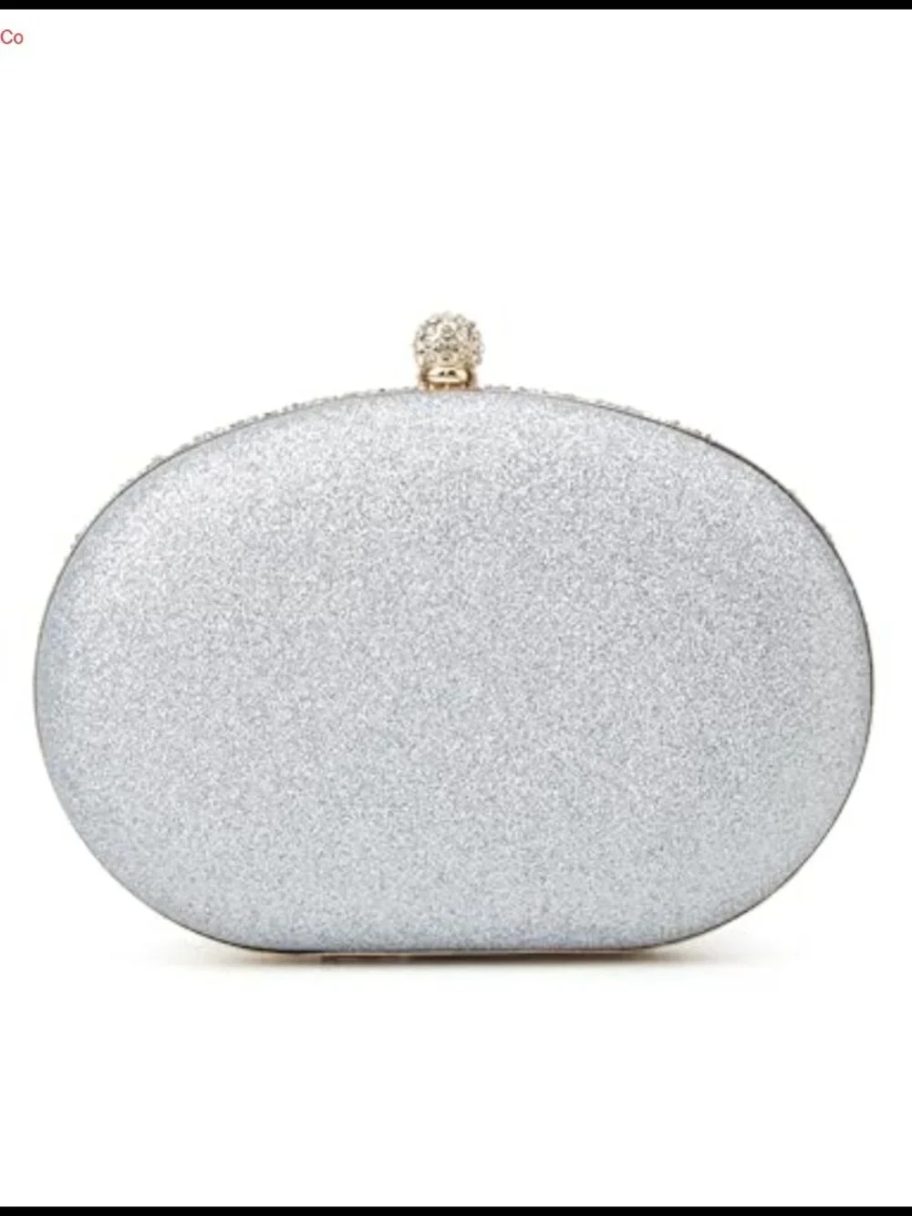 Sparkly Rhinestone Evening Clutch with Chain Push Lock Retro Party Bag
